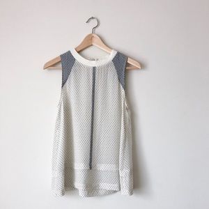 Made well cream/black patterned sleeveless top